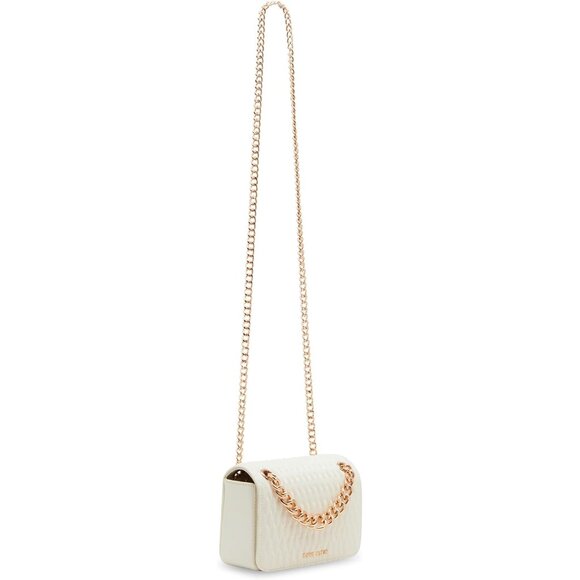 Crossbody Bag Polyester Flap Ruched Chain Swag Compact for Women - Picture 5 of 6